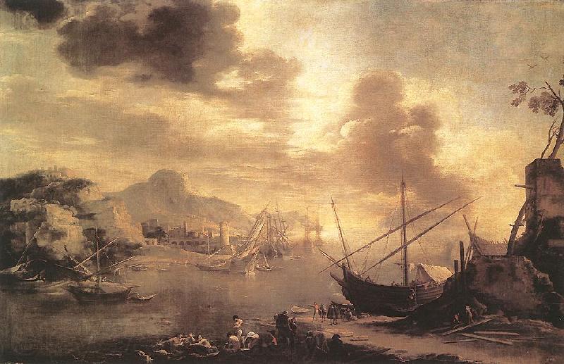 ROSA, Salvator View of the Gulf of Salerno Norge oil painting art